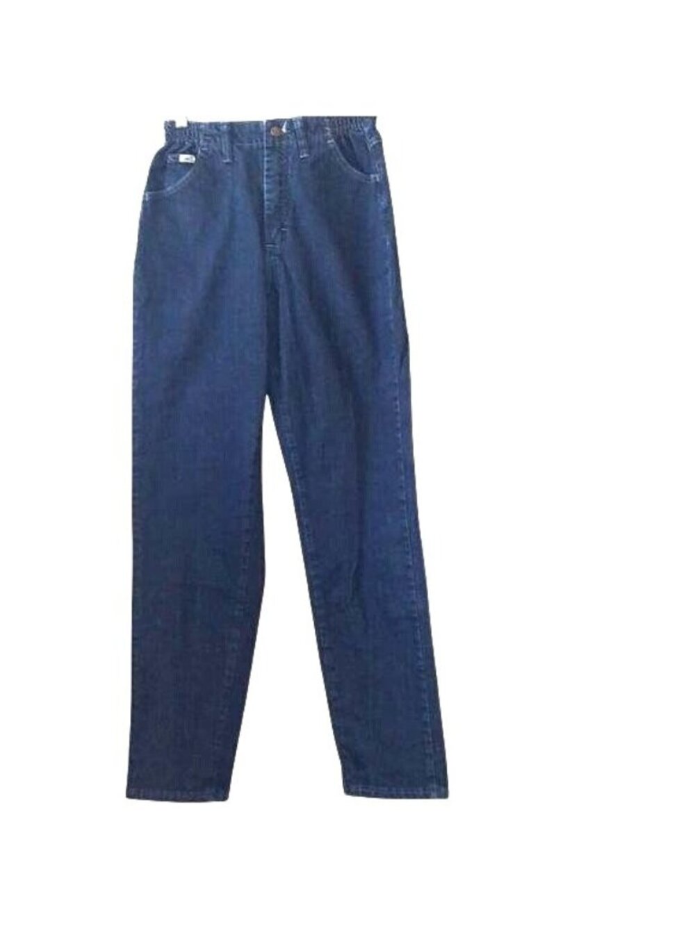 Lee Womens Side Elastic Medium Blue Denim Jeans 4M Cotton/Spandex
